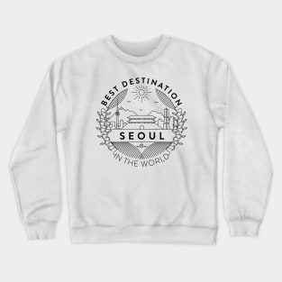 Seoul Minimal Badge Design Crewneck Sweatshirt